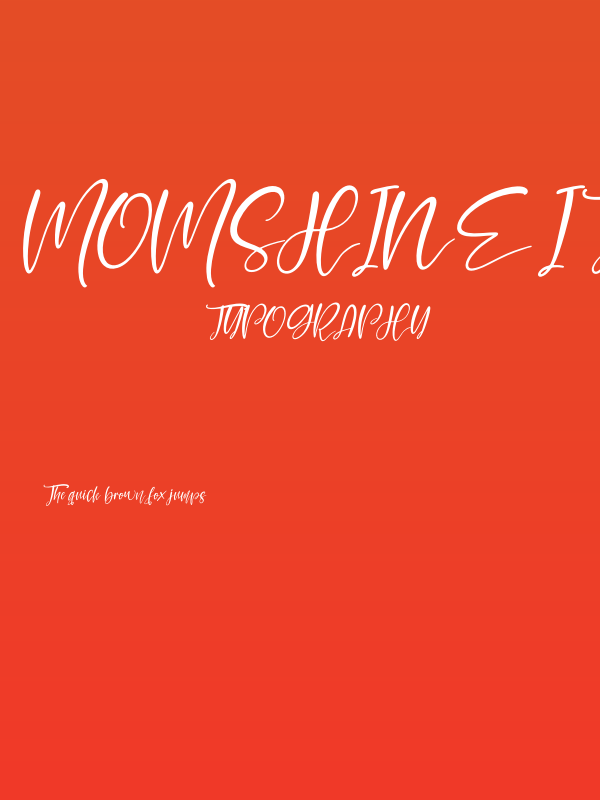 Momshine Italic Poster
