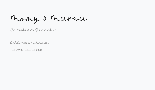 Momy & Marsa Business Card