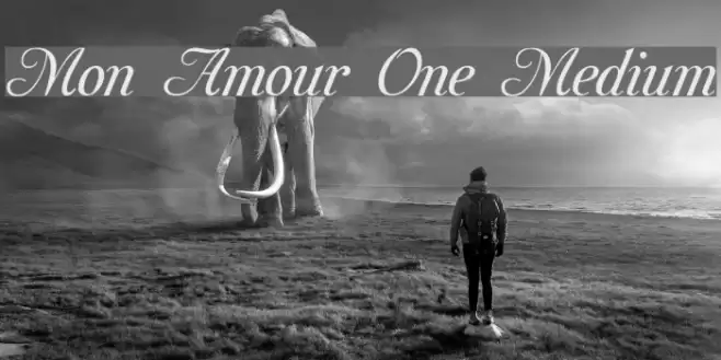 Mon Amour One Medium Font examples