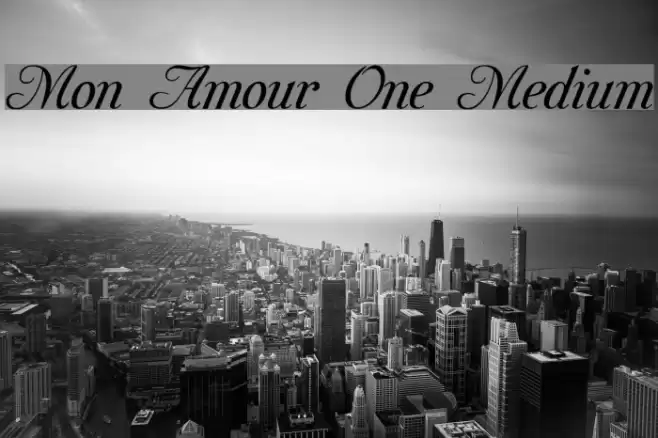 Mon Amour One Medium Font examples