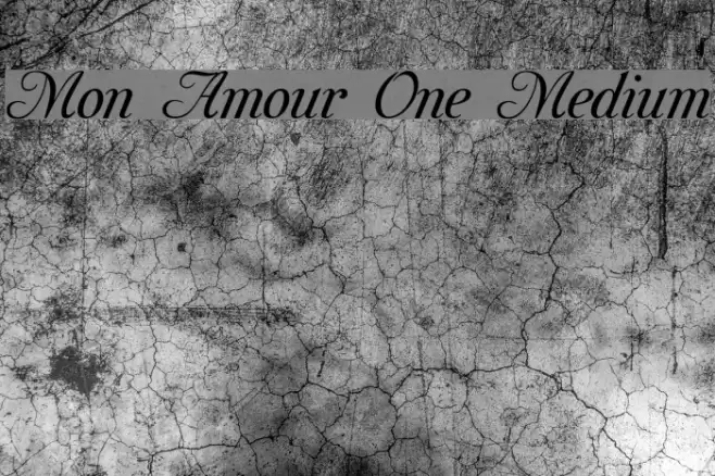 Mon Amour One Medium Font examples