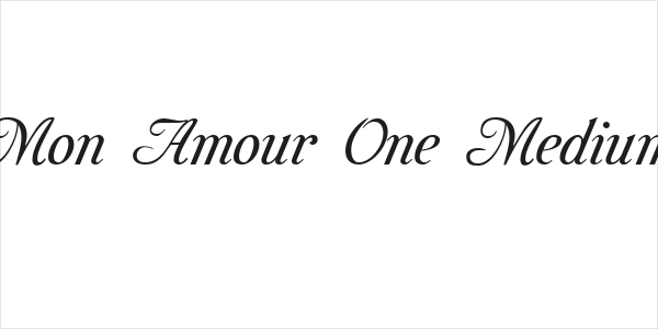 Mon Amour One Medium Logo