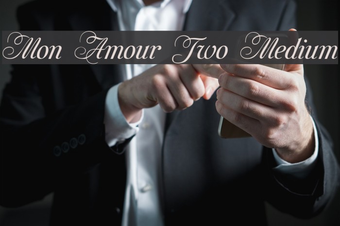 Mon Amour Two Medium Font examples