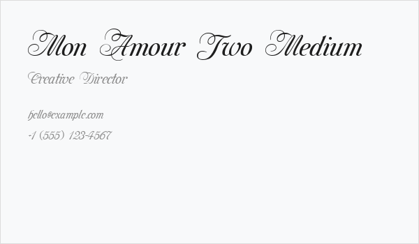 Mon Amour Two Medium Business Card