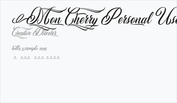 Mon Cherry Personal Use  Business Card