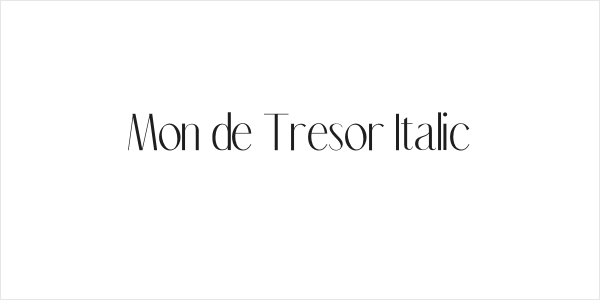 Mon de Tresor Italic Logo