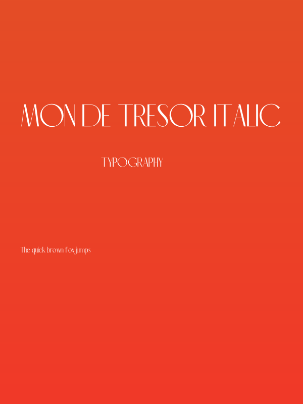 Mon de Tresor Italic Poster