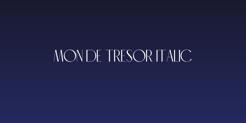 Mon de Tresor Italic Social Header