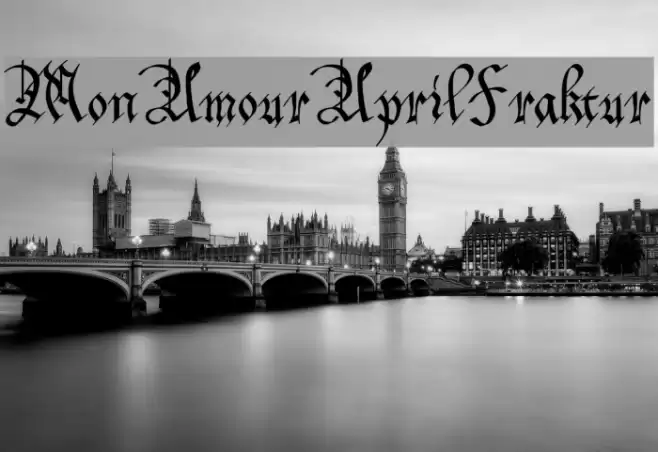 MonAmourAprilFraktur フォント examples