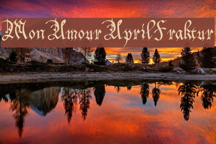 MonAmourAprilFraktur Font examples