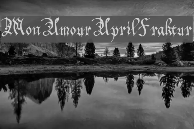MonAmourAprilFraktur フォント examples