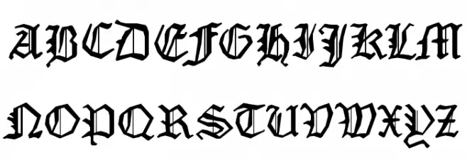 MonAmourFraktur-Broken Caratteri MAIUSCOLE