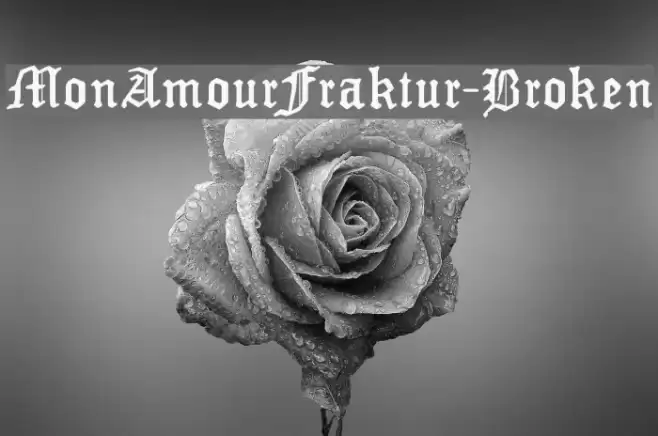 MonAmourFraktur-Broken Schriftart examples