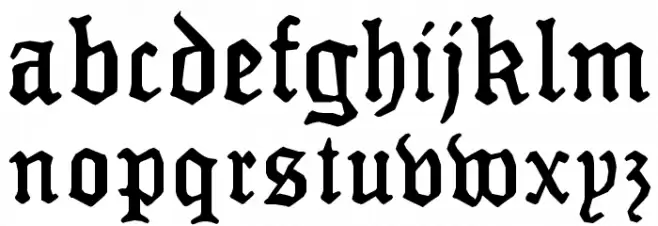 MonAmourFraktur-Broken Schriftart Kleinbuchstaben