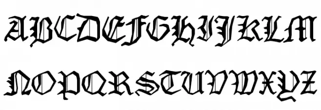 MonAmourFraktur2 字体 大写