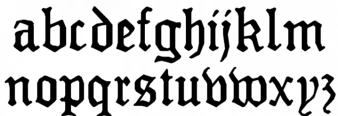 MonAmourFraktur2 Fuentes MINÚSCULAS