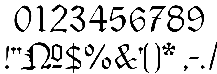 MonAmourFrakturRegular Font OTHER CHARS