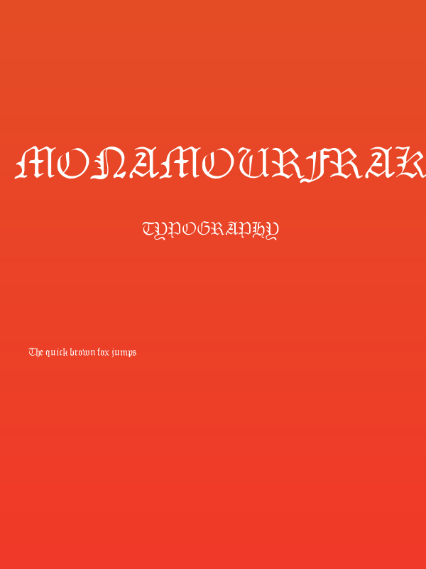 MonAmourFrakturRegular Poster