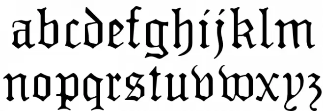 MonAmourFrakturRegular Font Litere mici