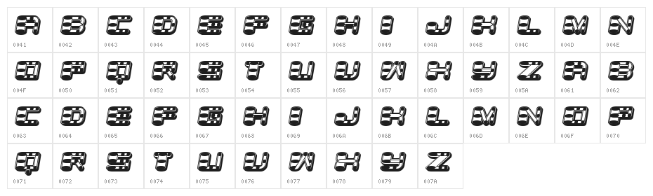 Mona Italic Character Map