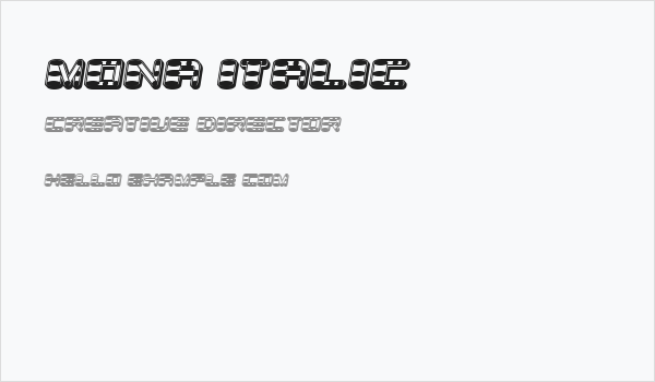 Mona Italic Business Card