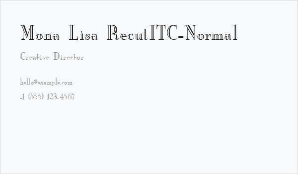 Mona Lisa RecutITC-Normal Business Card