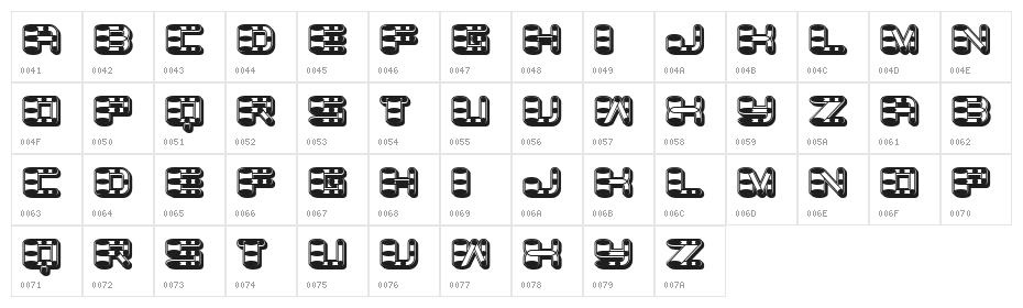 Mona Regular Character Map
