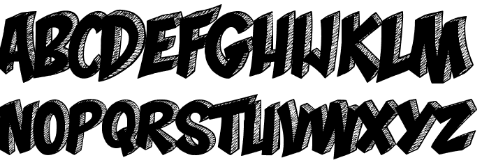 Mona Shark Font LOWERCASE