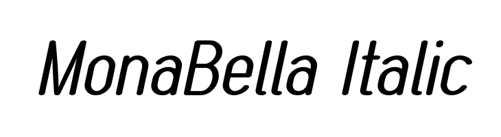 MonaBella Italic Font