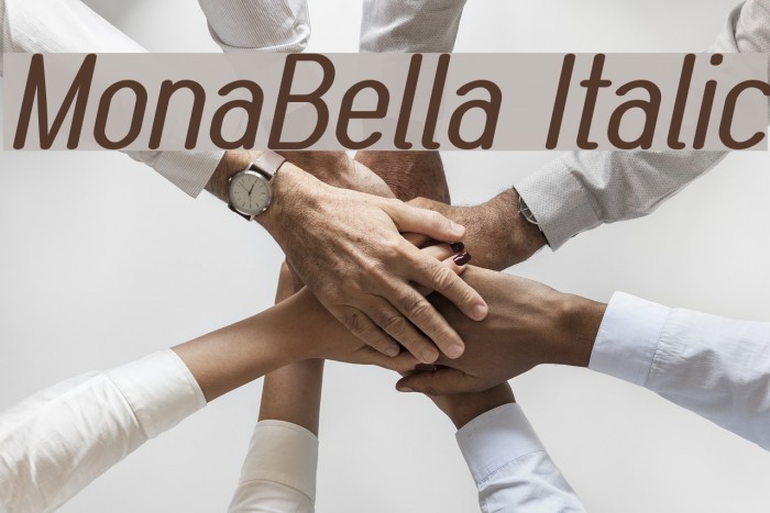 MonaBella Italic Font examples