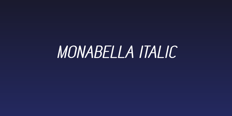 MonaBella Italic Social Header