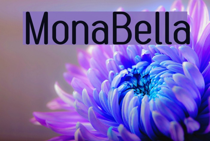 MonaBella Font examples