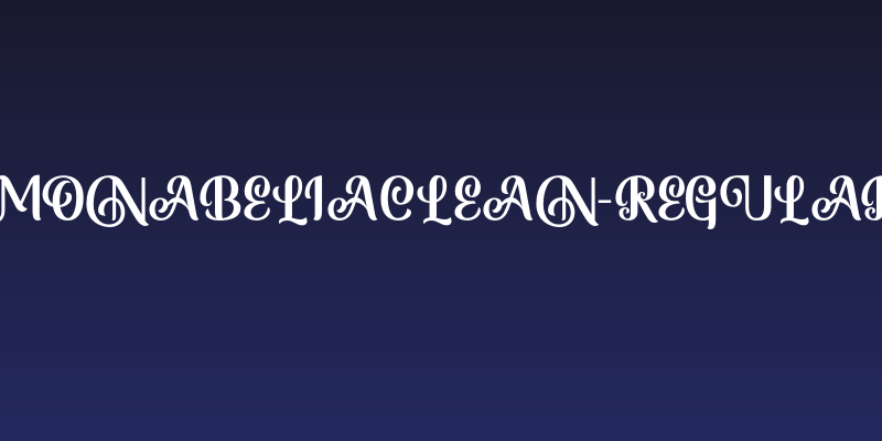 MonabeliaClean-Regular Social Header