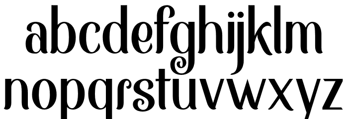 MonabeliaClean-Regular Font LOWERCASE