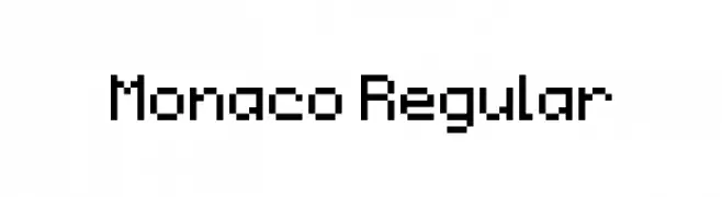Monaco Regular  font caratteri gratis
