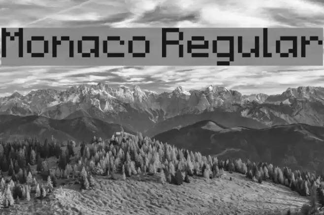 Monaco Regular Fuentes examples