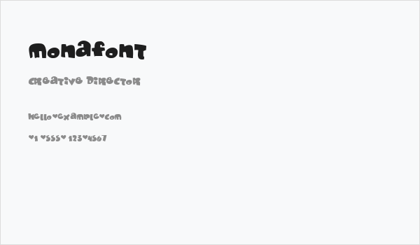 Monafont Business Card