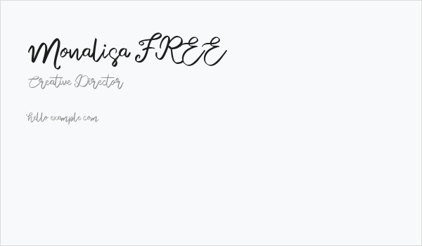 Monalisa FREE Business Card