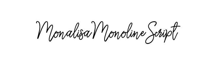 Monalisa Monoline Script  Fuentes Gratis Descargar