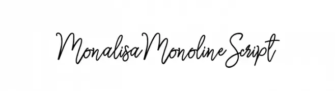 Monalisa Monoline Script  font caratteri gratis