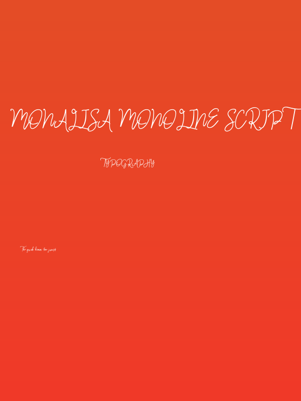 Monalisa Monoline Script Poster
