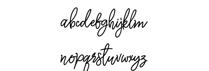 Monalisa Monoline Script Font LOWERCASE