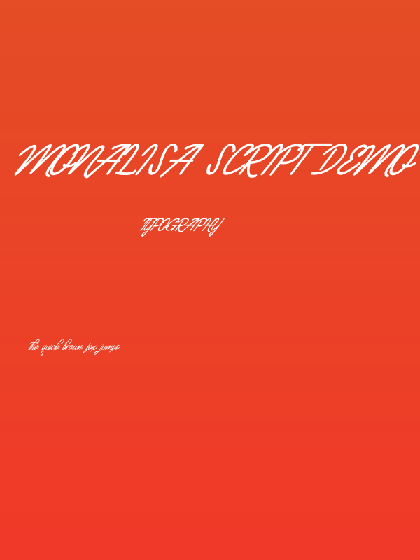 Monalisa Script Demo Poster