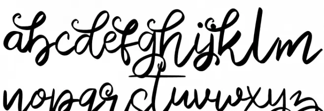 MonalisaFREE फ़ॉन्ट लोअरकेस