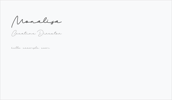 Monalisa Business Card