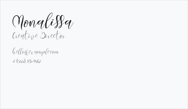 Monalissa Business Card