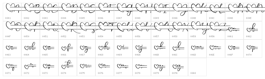 Monallesia Monogram Character Map