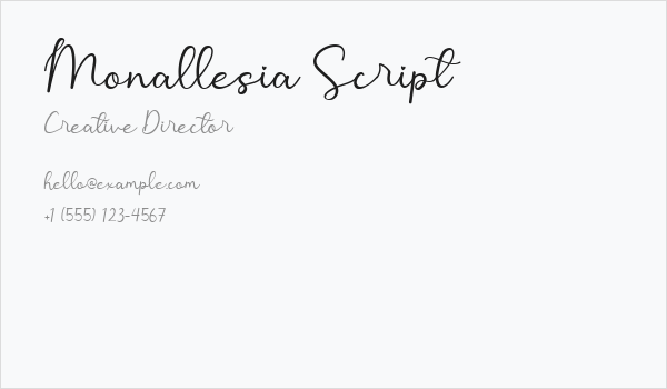 Monallesia Script Business Card