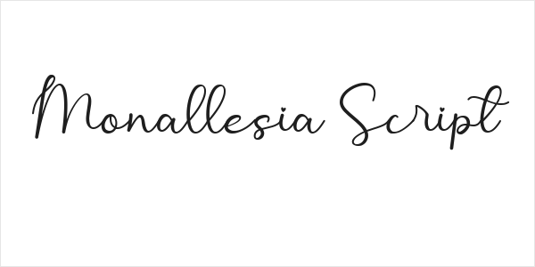 Monallesia Script Logo