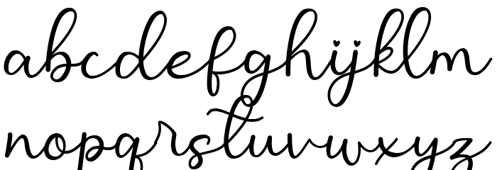 Monallesia Script Schriftart Kleinbuchstaben